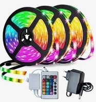 Fita Led 5050 RGB Ip65 Colorida 5mt 16 Cores - Controle + Fonte 12V (5 METROS, RGB - COLORIDA)