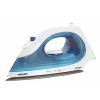 Ferro de Passar a Vapor Mallory Base Antiaderente Branco e Azul Júpiter | R$44