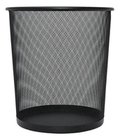 Lixeira tela Mimo Style prata e preto 12L