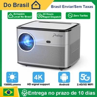 [Enviado do Brasil] Projetor Wi-Fi PG550W Full HD 1080p, com Android, Auto Foco e Espelhamento de Tela, 15000 Lumens