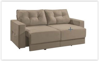 Sofá 3 Lugares Retrátil Lubeck Suede 180 Cm | R$ 399