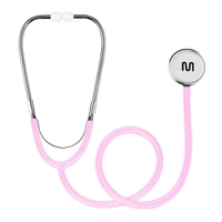 [Reembalado] Estetoscópio Cabeça Simples - Rosa - Multi Saúde - HC686OUT