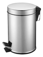 Lixeira Inox Pedal E Balde 5 Litros Lixeira Para Banheiro