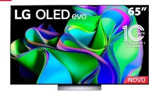 Smart TV 65" 4K LG OLED65C3PSA Evo 120Hz, G-Sync FreeSync, Bluetooth, ThinQ AI, Alexa, Google e 4 HDMIs