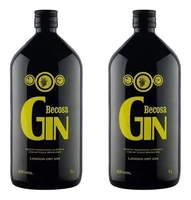 Kit Gin Presente 2 Garrafas De 1 Litro E 4 Taças Becosa