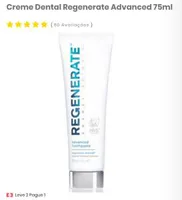 Leve 2 pague 1 Creme Dental Regenerate Advanced 75ml