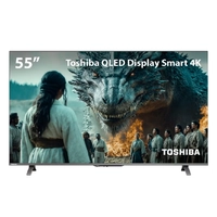 Smart TV QLED 55" 4K Toshiba Google TV 3 HDMI 2 USB Wi-Fi - TB060E 