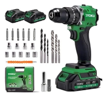 Parafusadeira Furadeira Brushless 2 Bateria 21v 10mm Verde