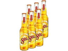 [Magalupay R$2] Cerveja Sol Premium Long Neck Pilsen 330ml - 6 unidades | R$23