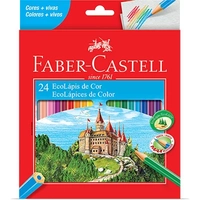 Lápis de Cor Sextavado EcoLápis 24 Cores Faber-Castell CX 1 UN