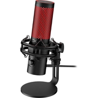Microfone HyperX QuadCast 2, Compatível com PC, Mac e Consoles, Cardioide, Led Vermelho, Preto - 872V1AA