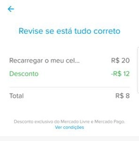60% OFF na Recarga  - Limitado a R$15,00 (Usuários Selecionados)