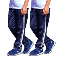 Kit 2 Calça Infantil Escolar Helanca Flanelada