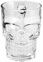 Caneca para Chopp e Cerveja de Vidro Caveira Rock Style 365 ml Lyor | R$14