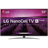 Smart TV LED 55" LG 55SM8100PSA Super Ultra HD/4K 4 HDMI 3 USB Preta Conversor Digital Integrado