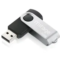PEN DRIVE MIRAGE LOOP 16GB USB 2.0 DC5V PRETO E PRATA - PD099 - R$20