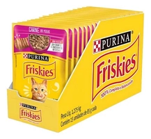 Kit 15 Sachês Friskies Gato Carne ao Molho 85g