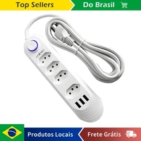 [R$15,57 Moedas/ App/ BR] Tomada USB Coibeu, Extensão 2m, plug, extensão, Torre De Tomadas Retrátil Padrão Brasil