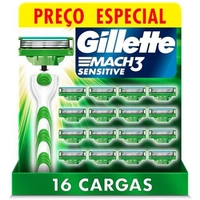 Refil Gillette Mach3 Sensitive com 16 unidades