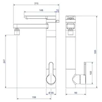 Misturador Monocomando de Cozinha com FiltroTwin 2240 Cromado Deca
