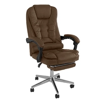 Cadeira De Escritorio Presidente Ergonomica Apoio Para Pés (Marrom)
