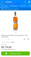 Whisky Gold Label Reserve 750ml | R$180