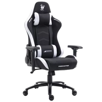 Cadeira Gamer Podcaster, Reclinável, 4D, Preta e Branca