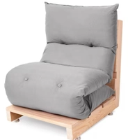 Futon de Espuma Almofada Dobrável Solteiro Cinza Claro 170x60cm - BF Colchões