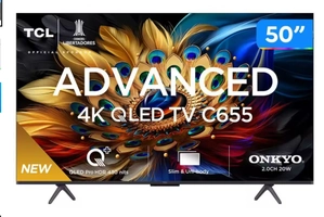 [Magazine Luiza] Smart TV 50” 4K UHD QLED TCL 50C655 Wi-Fi