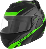 [PRIME] Pro Tork Capacete V-Pro Jet 3 Fosco 62 Preto/Verde | R$185