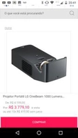 Projetor Portátil LG CineBeam 1000 Lumens - R$3779