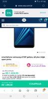 Samsung galaxy a8 plus 64gb - R$1.424