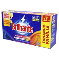 [Super Cashback Pelando R$17,39] Lava Roupas em Pó Brilhante 2,2kg Concentrado