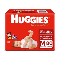Fralda Huggies supreme Care P com 80 unidades | R$ 55