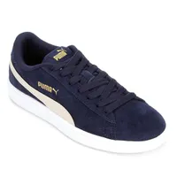 [35% OFF + 15% CUPOM] Tênis Puma Smash V2 - Marinho e Branco