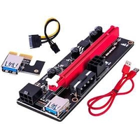 LDGG PCI-E Riser adaptador de cartão 16X para 1X 6 pinos Cabo de alimentação SATA GPU- R$80