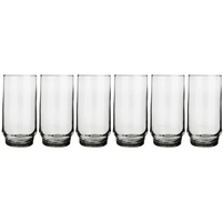 (R$ 17,51 com Cashback Pelando) Conjunto de Copos Nadir Lights em Vidro 300ml - 6 peças