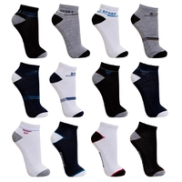 Kit 12 Pares Meias Masculina Soquete Estampadas Algodão 