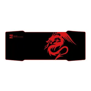 Mousepad Gamer R8 M-02, Preto Costura Vermelha