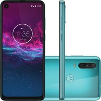 (1020 com AME) Smartphone Motorola One Action 128GB Dual Chip Android Pie 9.0 Tela 6.3" Exynos 9609 (S925) 4G Câmera 12+5+16MP (APP)