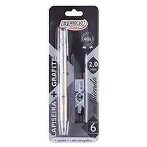 Lapiseira Metalizada Dourada + Grafite 2.0mm, BRW