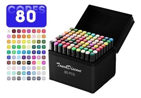 Kit Canetas Marcadoras Dupla Ponta 80 Cores
