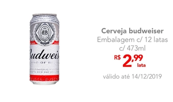Budweiser 473 ml no Makro