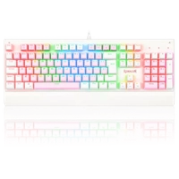 Teclado Mecânico Gamer Redragon Kala RGB, Pink e Branco, Switch Brown, ABNT2, Full-Size K557PW-RGB