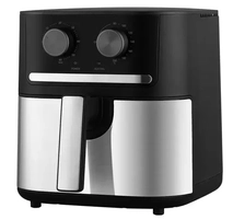 Fritadeira Air Fryer 5,5L Cyclone Preto e Inox Midea