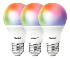 Kit 3 Lâmpadas LED Smart Wi-Fi RGB 10W E27