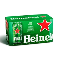 Heineken Cerveja Pilsen, Lata 269ml, Pack 8 Unidades