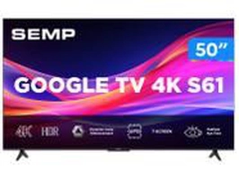 Smart TV 50" 4K Semp LED com Google TV e HDMI