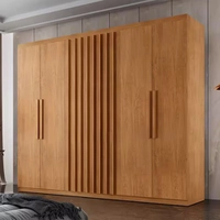 Guarda Roupa Casal 6 Portas 2 Gavetas Ripado Cairo Rufato - Marrom