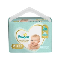 Fralda Pampers Premium Care M com 80 unidades